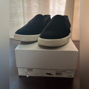 Vince Blair Velvet Slip On Sneakers Black-Size 12